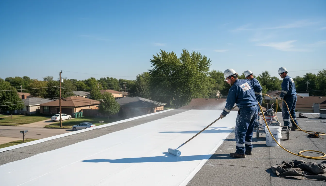 Commercial roof coating in Benton, MS near me